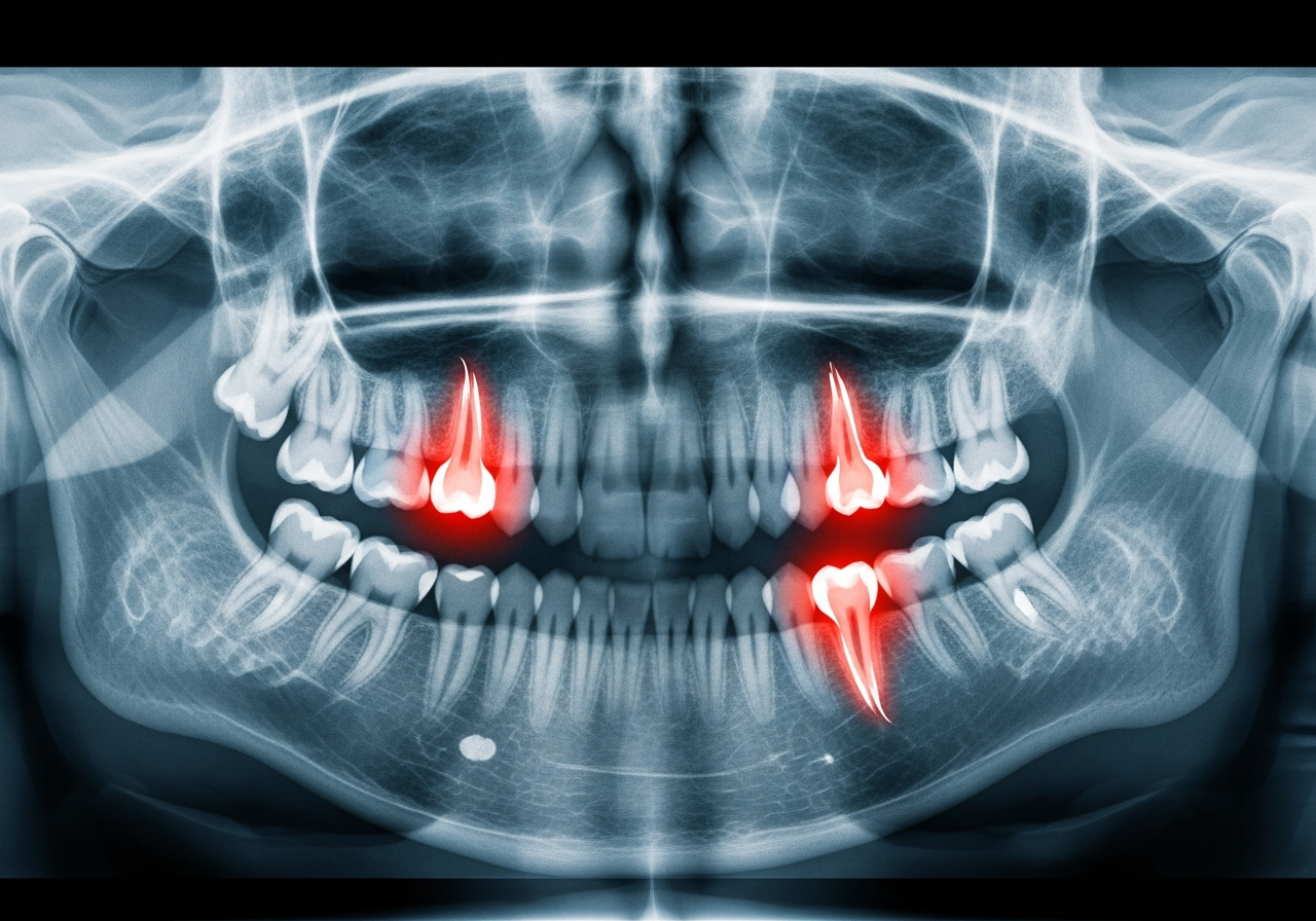 Digitales Röntgenbild zur Diagnose einer Zahnerkrankung